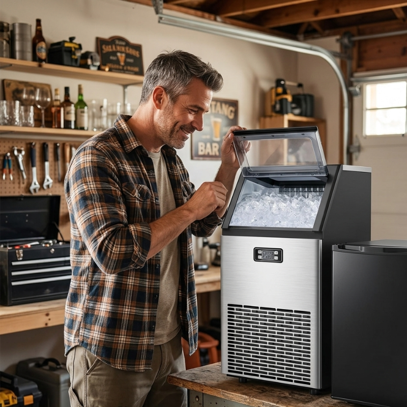 Commercial Ice Maker Machine – 45 kg/Day, Stainless Steel