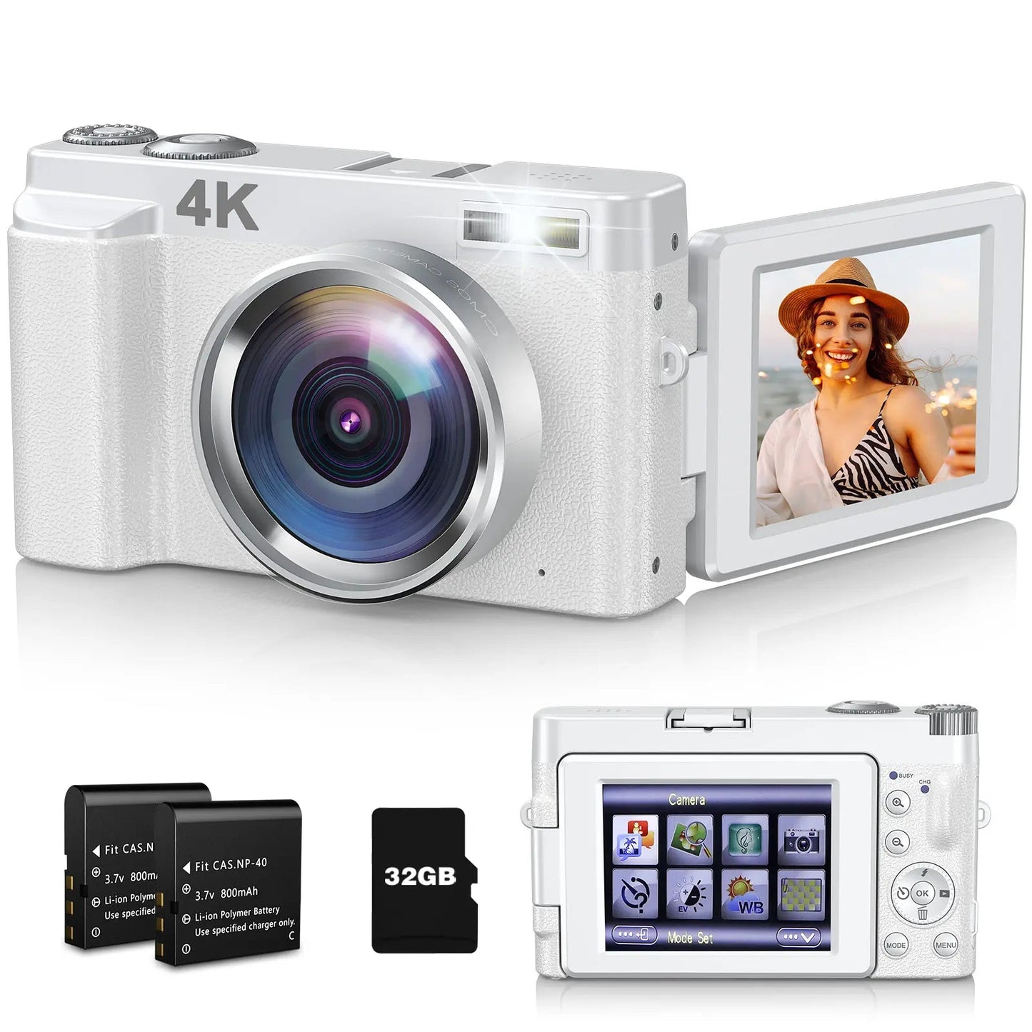 4K Digital Camera – 48MP, Compact Vlogging Camera