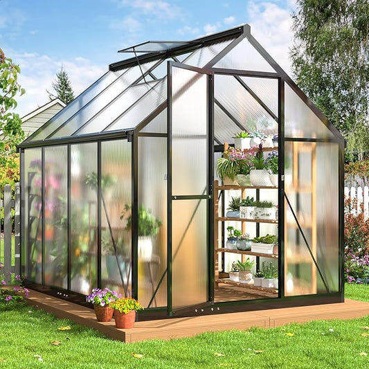 Walk-In Polycarbonate Greenhouse – 1.8 × 2.1 m