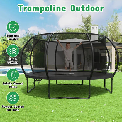 4.3 m Family Trampoline with Safety Net & Ladder