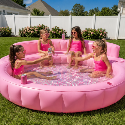 Inflatable Lounge Pool with Built-In Sofa & Coolers
