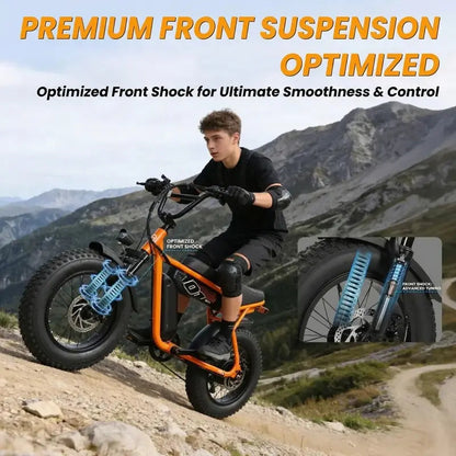 1500W Fat-Tire Electric Bike – All-Terrain, Removable Battery
