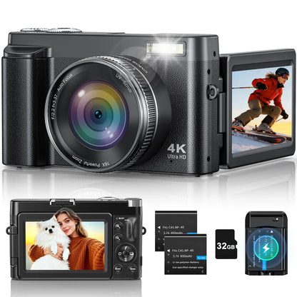 4K Digital Camera – 48MP, Compact Vlogging Camera