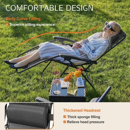 Set of 2 Zero Gravity Reclining Lounge Chairs