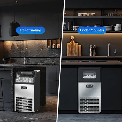 Commercial Ice Maker Machine – 45 kg/Day, Stainless Steel