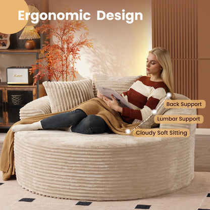 Oversized Round Cloud Foam Lounge Chair