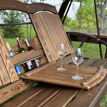 Outdoor Swing Chair with Cushion & Mattress Set