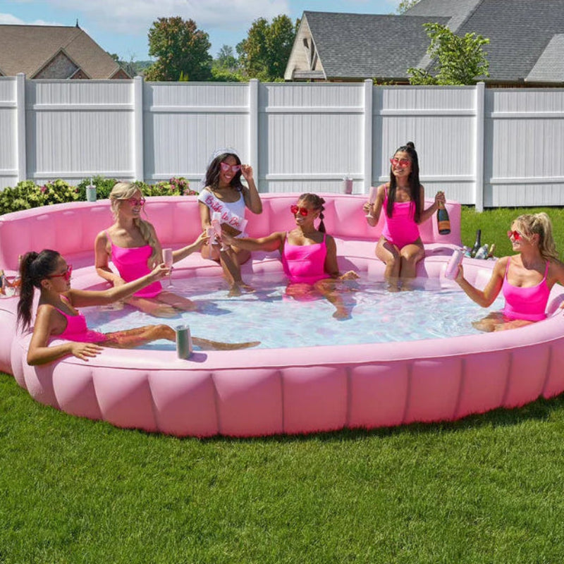 Inflatable Lounge Pool with Built-In Sofa & Coolers