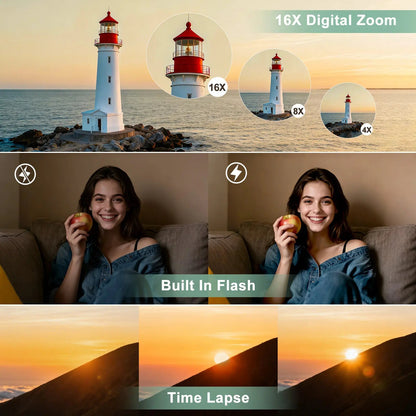 4K Digital Camera – 48MP, Compact Vlogging Camera