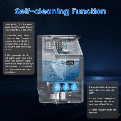 Commercial Ice Maker Machine – 45 kg/Day, Stainless Steel