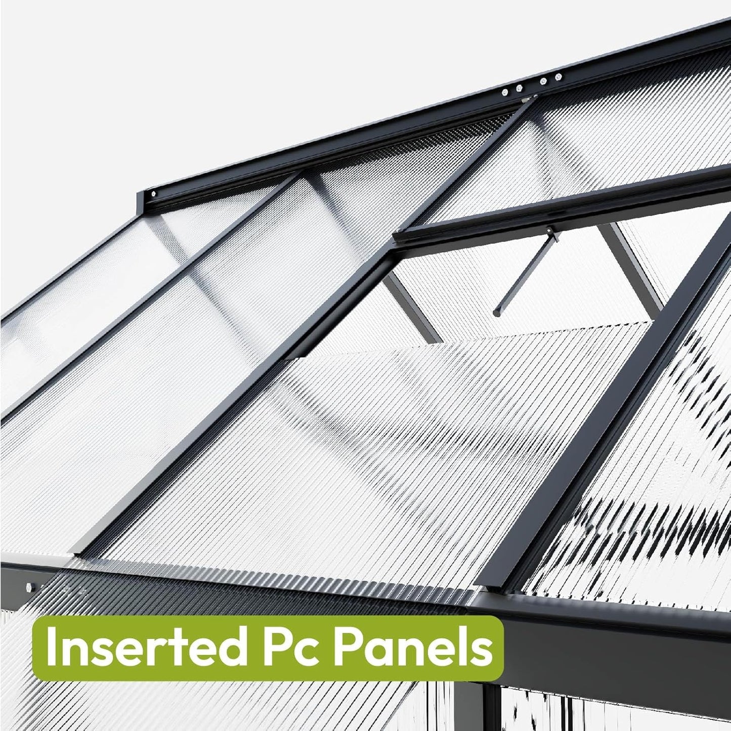 Walk-In Polycarbonate Greenhouse – 1.8 × 2.1 m
