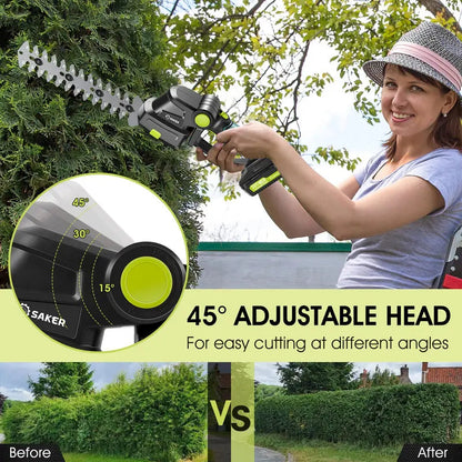 Cordless 2-in-1 Hedge Trimmer & Grass Shear – 2 Batteries