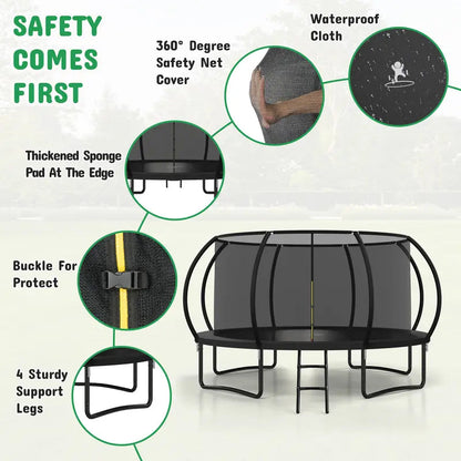 4.3 m Family Trampoline with Safety Net & Ladder