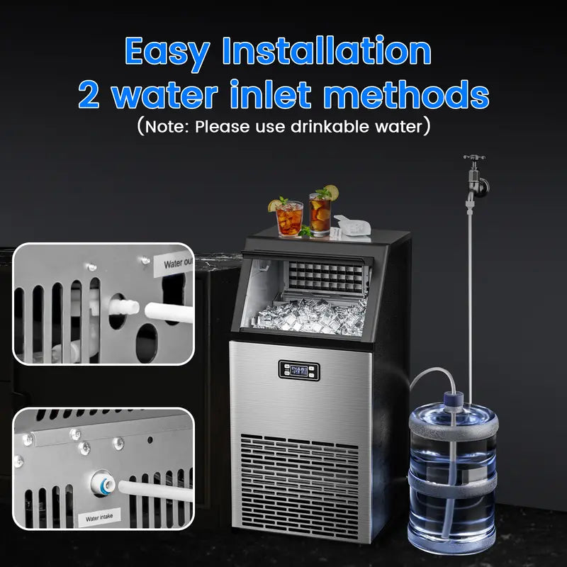 Commercial Ice Maker Machine – 45 kg/Day, Stainless Steel