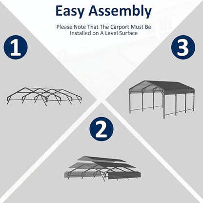 3.6 × 6 m Heavy-Duty Carport Canopy