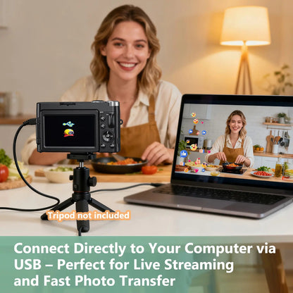 4K Digital Camera – 48MP, Compact Vlogging Camera