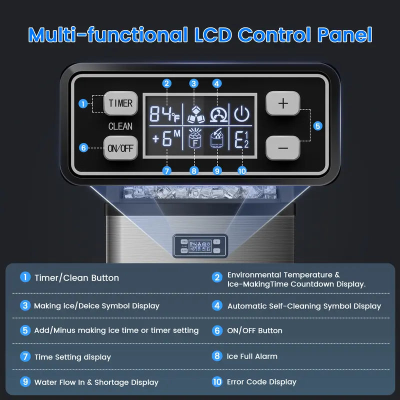Commercial Ice Maker Machine – 45 kg/Day, Stainless Steel