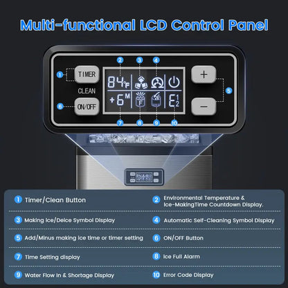 Commercial Ice Maker Machine – 45 kg/Day, Stainless Steel