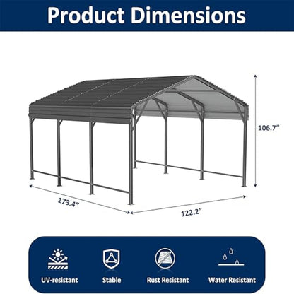 3.6 × 6 m Heavy-Duty Carport Canopy