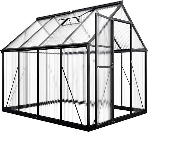 Walk-In Polycarbonate Greenhouse – 1.8 × 2.1 m