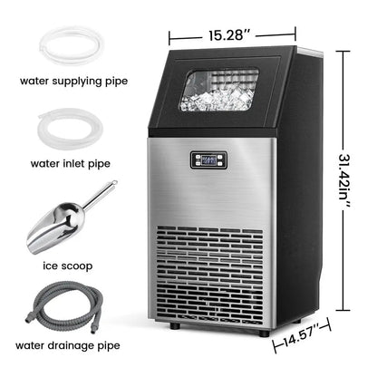Commercial Ice Maker Machine – 45 kg/Day, Stainless Steel