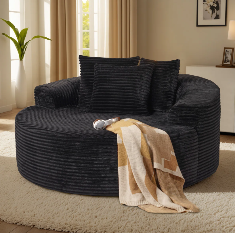 Oversized Round Cloud Foam Lounge Chair