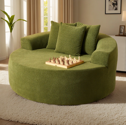 Oversized Round Cloud Foam Lounge Chair