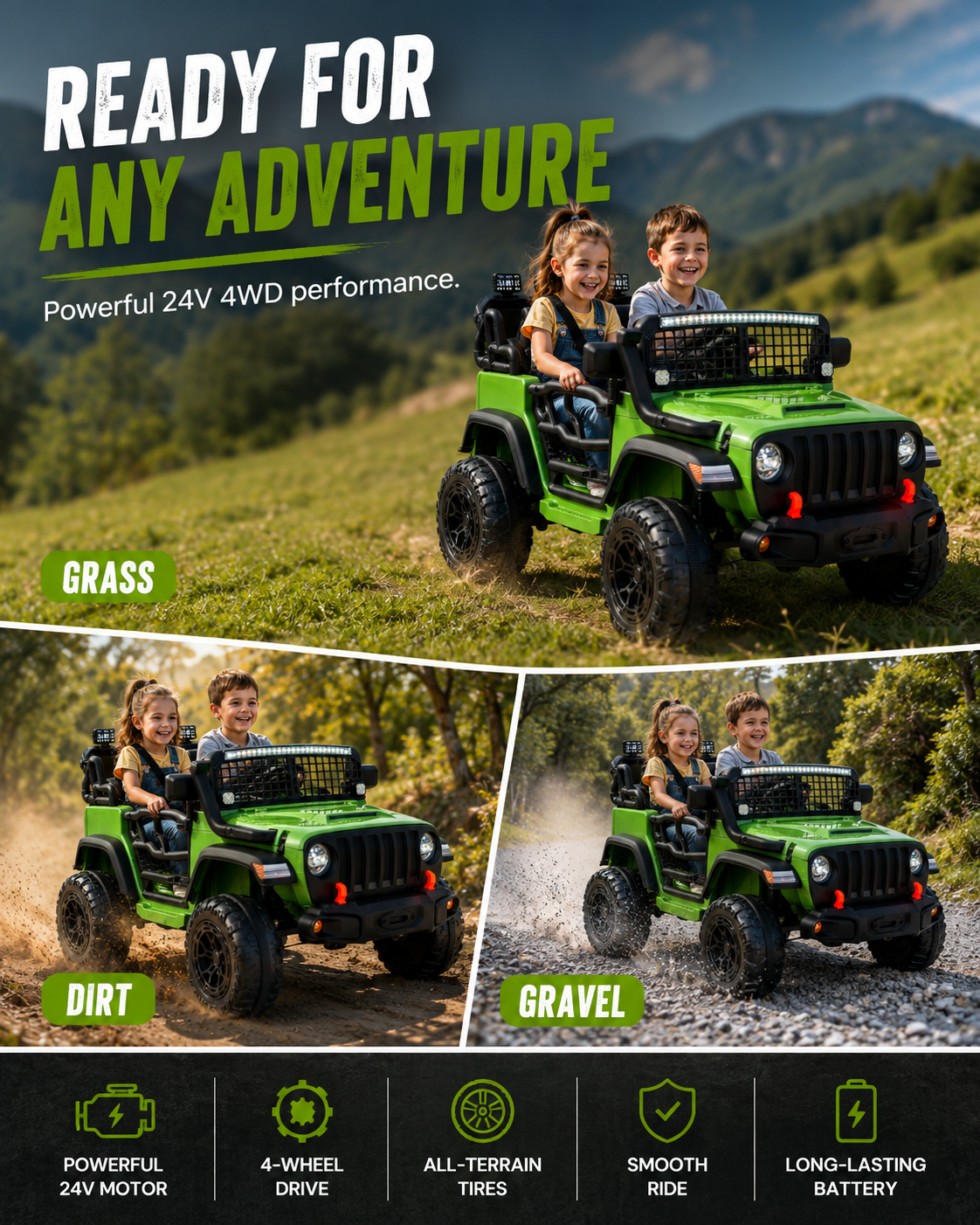24V Kids Ride-On Truck with Remote Control